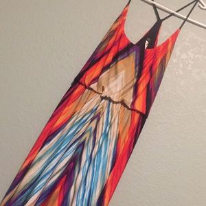 Vibrant colored spaghetti strap dress